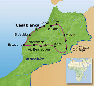 Route Marokko, 15 dagen