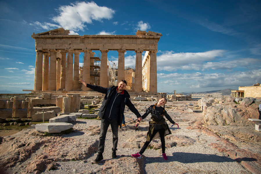 vader en dochter Athene