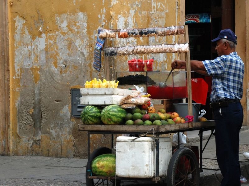 Rondreis Colombia eetkraam