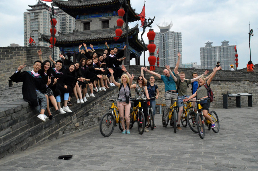 Xi'an - fietsen over de stadsmuur