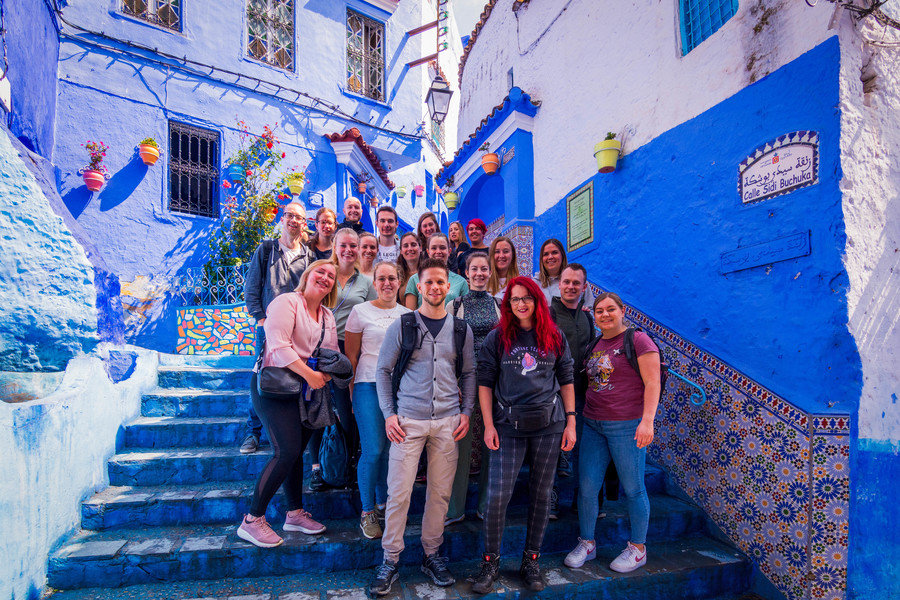 Groepsfoto Chefchaouen