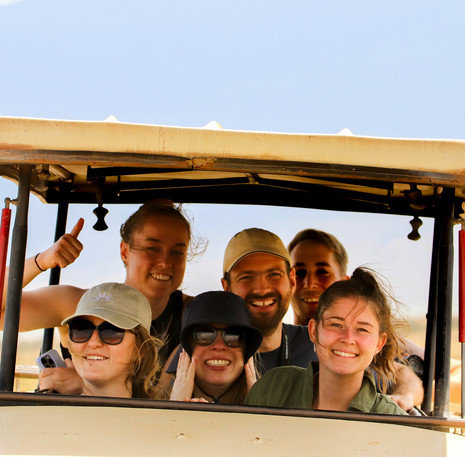 Groepsfoto jeep safari