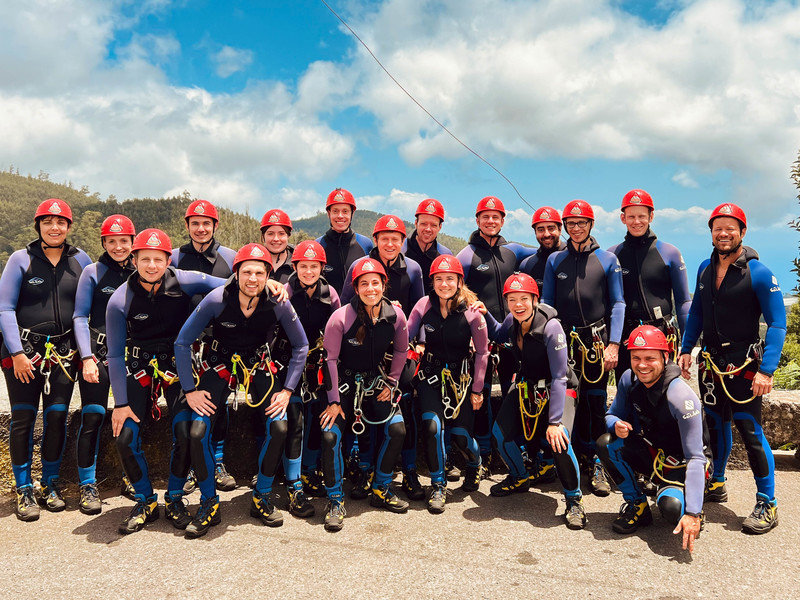 Groepsfoto voor Canyoning