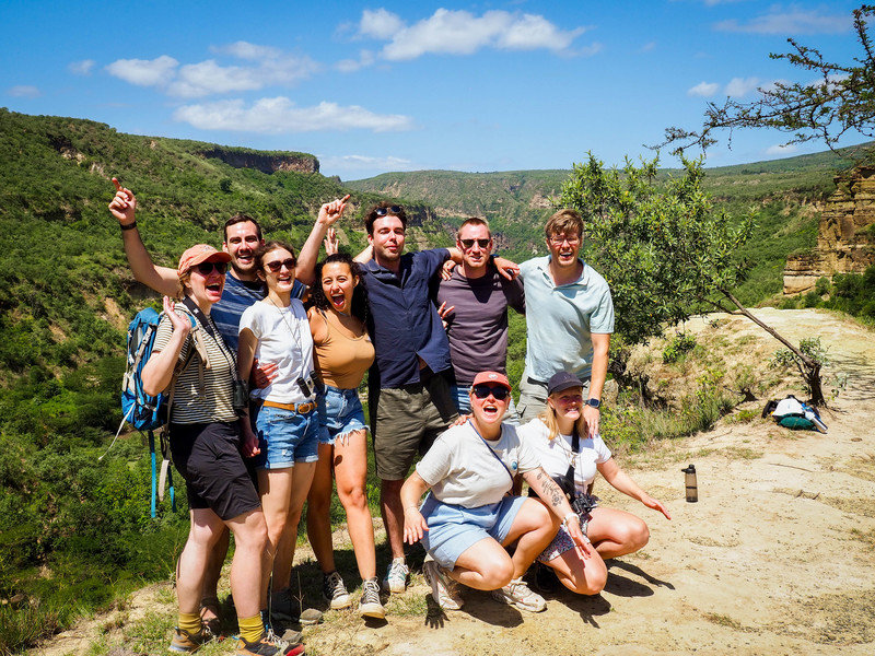 Groepsfoto uitzichtspunt