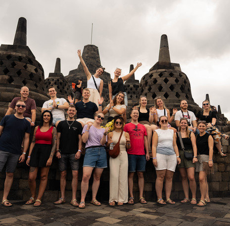 Groepsfoto Borobudur