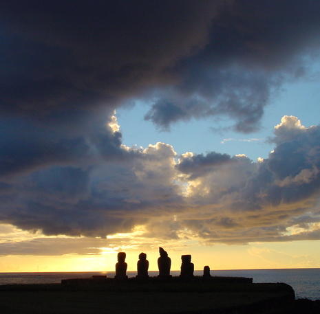 Zonsondergang op Paaseiland
