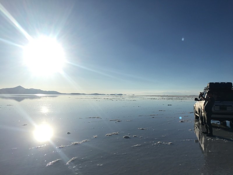 Zonsondergang Uyuni (zout)meer