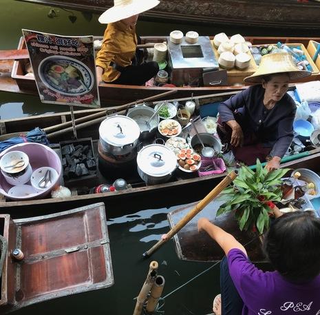 Familiereis Thailand Drijvende markt