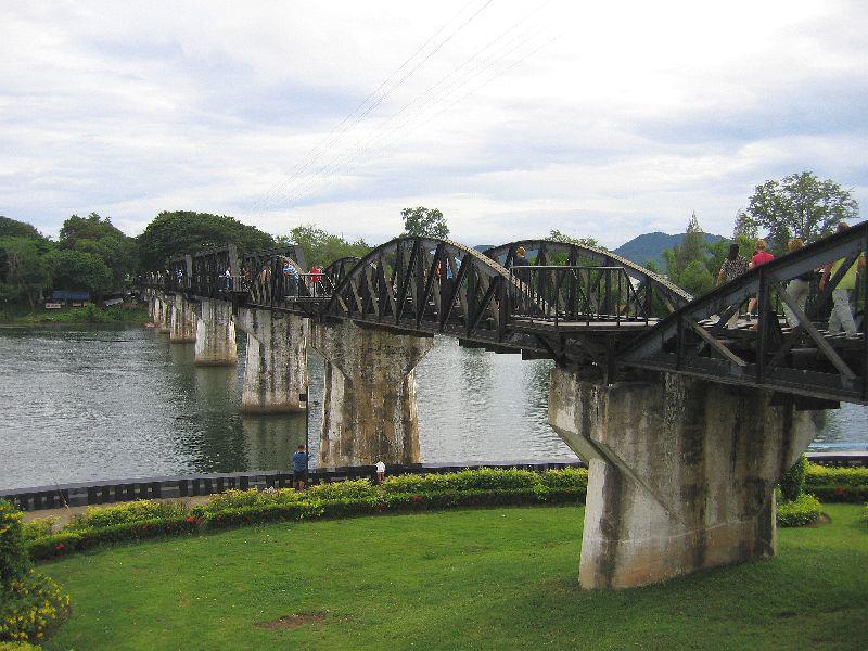 Bridge over the river Kwai in Kanchanaburi