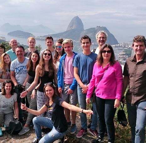 familiereis Argentinië en Brazilië  groepsfoto Rio