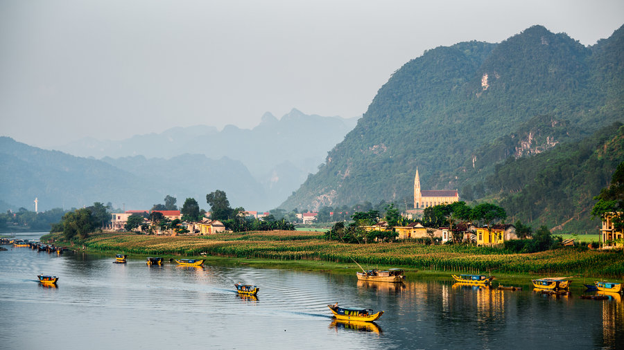 Phong Nha, rivier, Vietnam