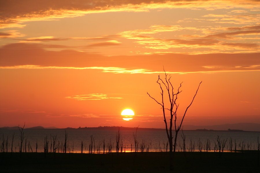 Zonsondergang bij Kariba