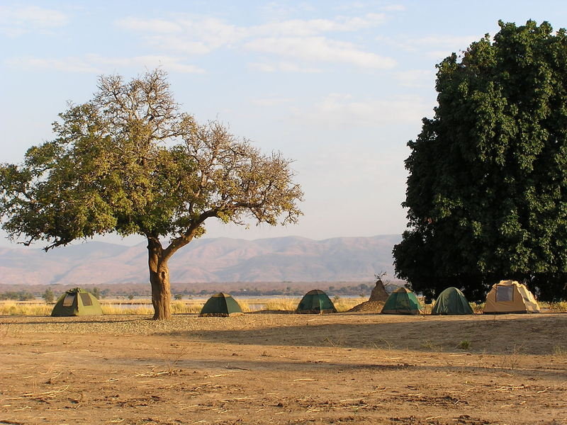 Kamperen tijdens de reis