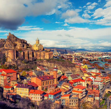 City view Tbilisi Georgië 