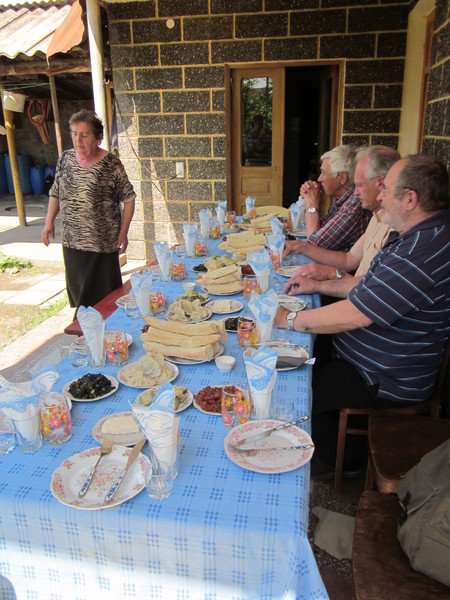 Lunch bij lokale familie