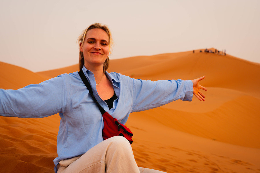 Ankie bij Erg Chebbi