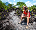 Costa Rica vulkaan jonge meid