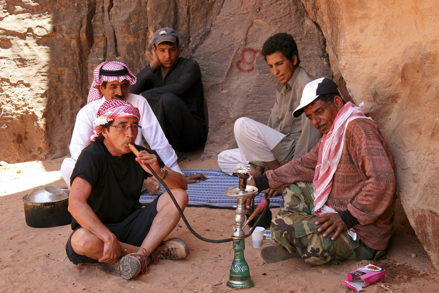 Rondreis Jordanië Waterpijp