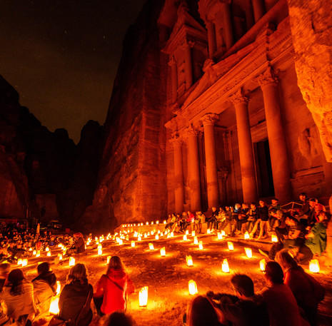 Rondreis Jordanië Petra by Night